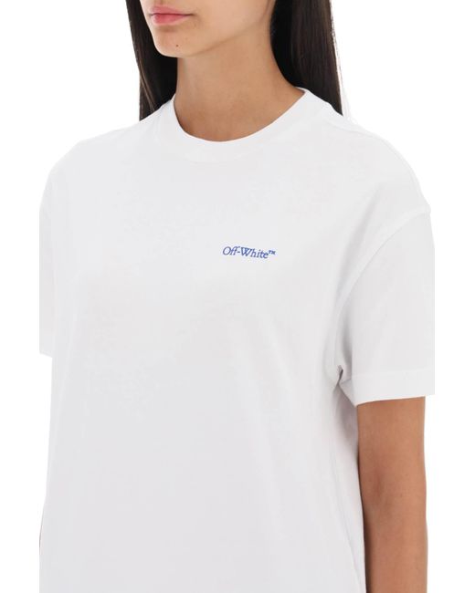 Off White c o Virgil Abloh T shirt With Back Embroidery in White