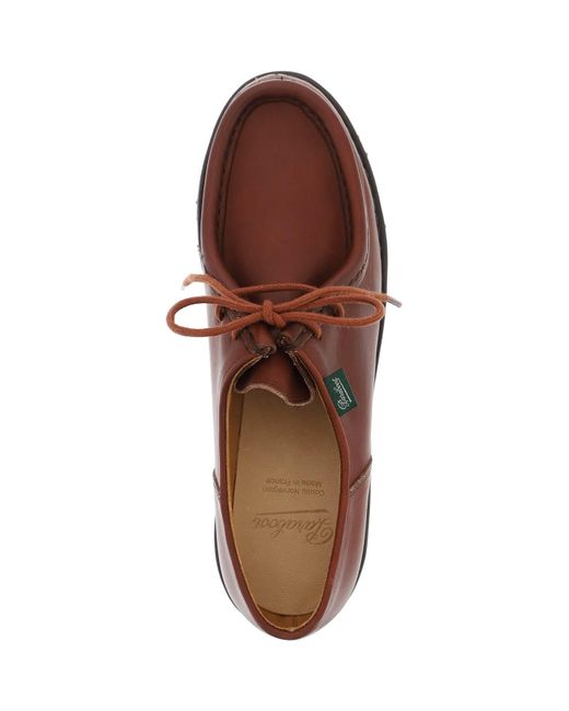 Paraboot Brown "Leather Michael Derby Shoe