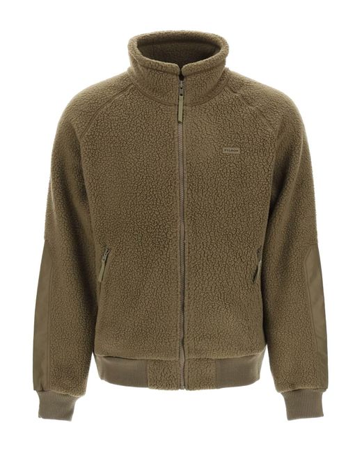 Filson Green Sherpa Fleece Jacket for men