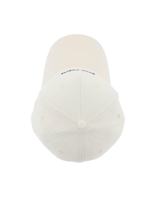 Palm Angels White Embroidered Baseball Cap for men