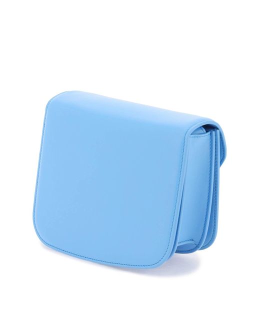 Ferragamo Blue Fiamma Crossbody Bag (S)