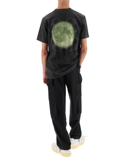 Off-White c/o Virgil Abloh Black Back Arrow Super Moon-printed T-shirt for men