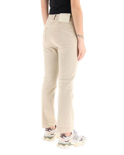 Sportmax Natural 'Arcella' Perfect Fit Mini Flare Jeans