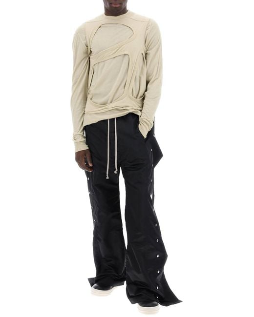 Rick Owens Natural Long-Sleeved Jersey T-Shirt For for men