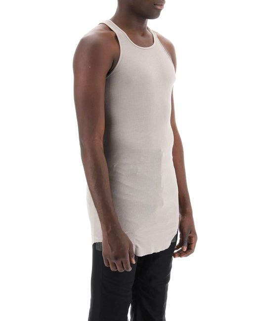 Rick Owens White "ribbed Jersey Tank Top With for men