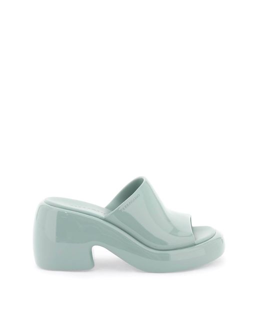 Ferragamo Green Mules With Chunky Sole