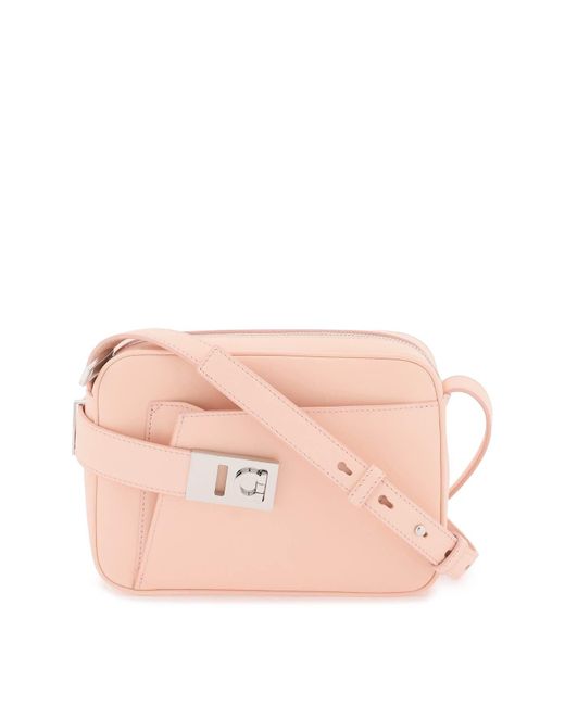 Ferragamo Pink Smooth Leather Camera Bag