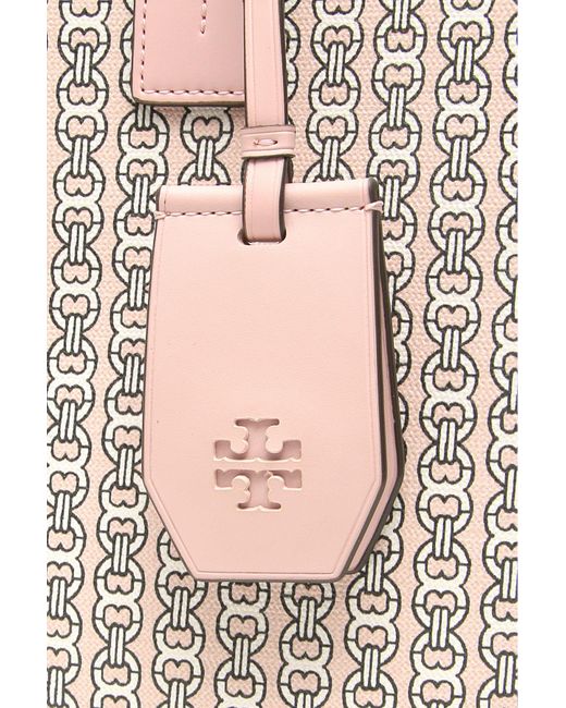 Tory Burch Small Gemini Link Tote Bag In Fabric in Pink | Lyst Australia