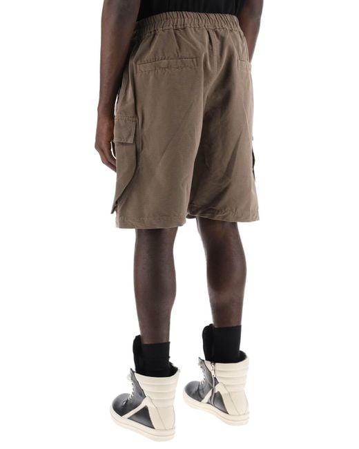 Rick Owens Brown Cargo Bermuda Shorts With for men