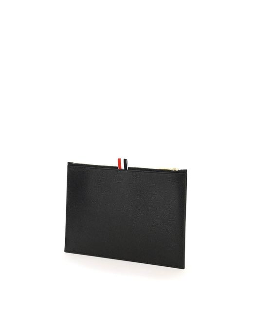 Thom Browne Grain Leather Small Document Holder in Black - Save 2 ...