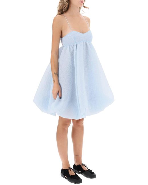 CECILIE BAHNSEN Blue Sunni Empire Waist Mini Dress