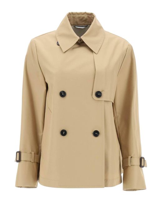 Weekend by Maxmara Natural Biglia Short Double-Breasted Trench Coat