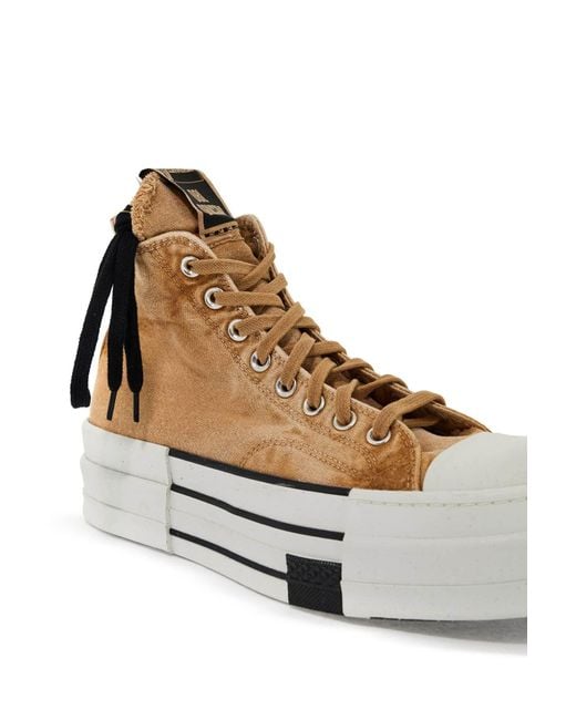 Rick Owens Brown 'Dbl Drkstar Hi' Blonde High Top Sneakers