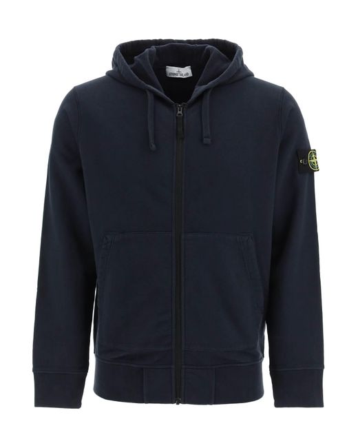 Stone island hoodie store dark blue