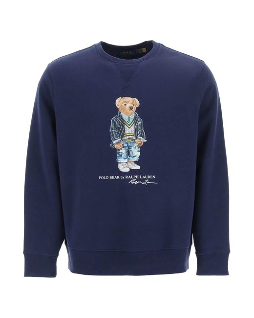 Polo Ralph Lauren Polo Bear Sweatshirt S Cotton in Blue for Men | Lyst UK