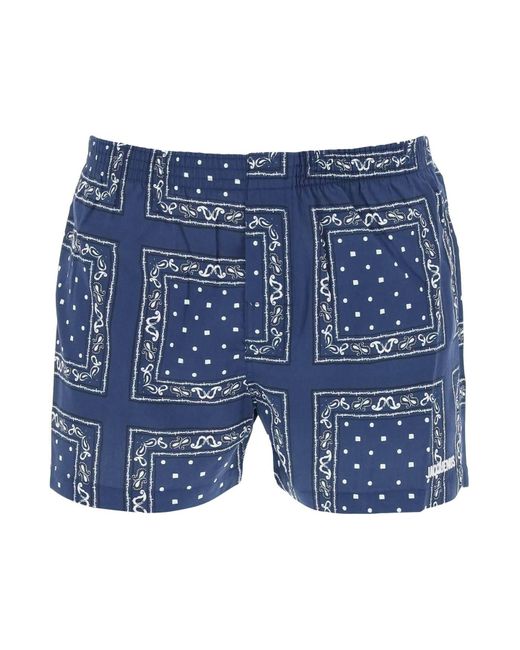 Jacquemus Blue All-over Print Underwear Trunk for men