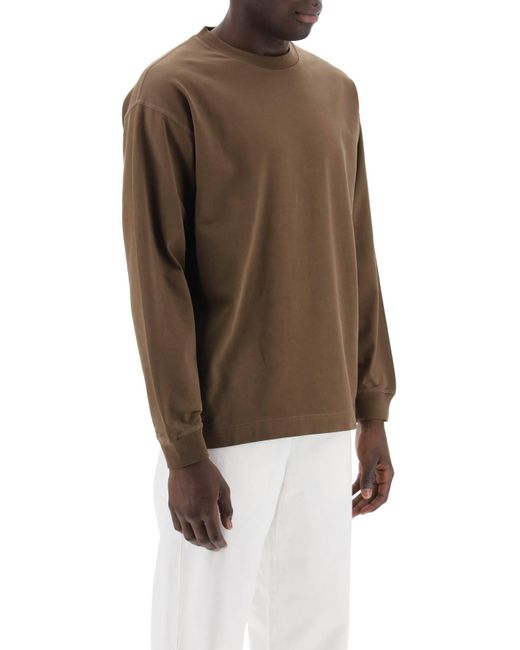 Closed Brown Long Sleeved T Shirt for men