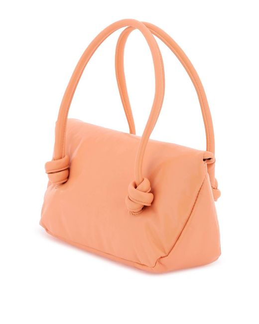 Jil Sander Orange Patent Leather Small Shoulder Bag