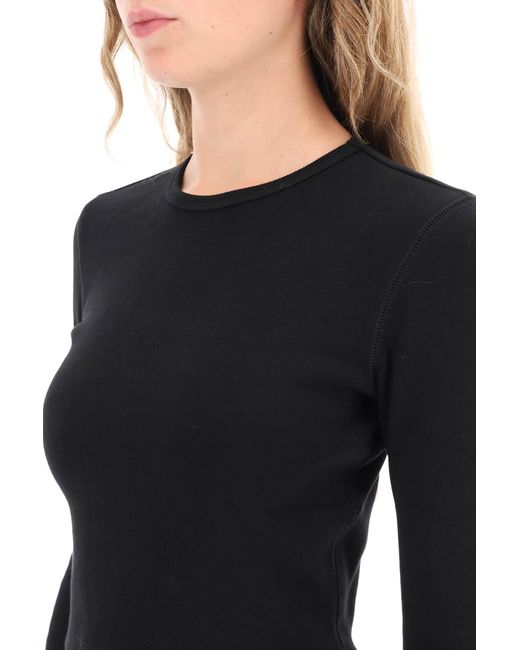 Wardrobe NYC Black Hb Long-sleeved Cropped T-shirt