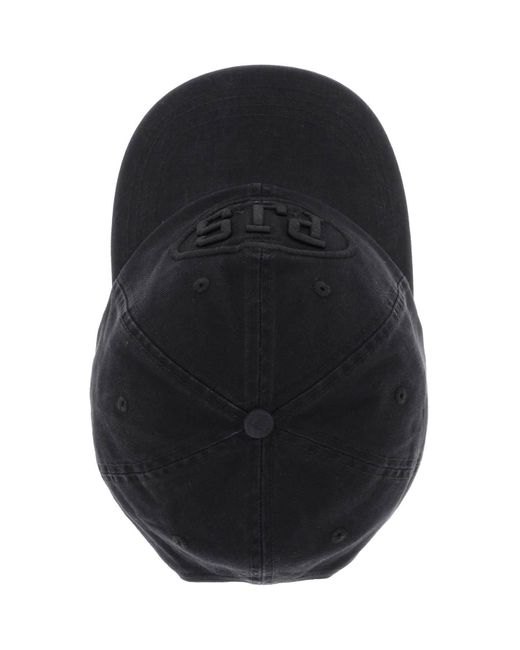 Parajumpers Black Baseball Cap With Embroidery for men