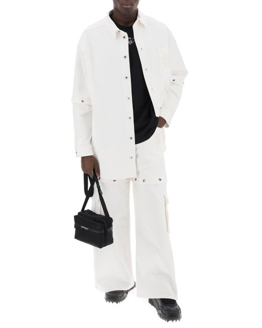 Off-White c/o Virgil Abloh White Convertible Overshirt With 90'S for men