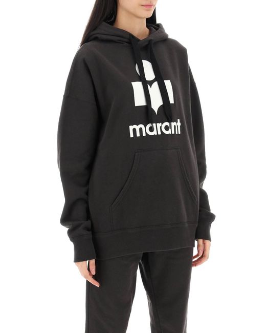 Isabel Marant Gray Mansel Hoodie With Flocked Logo