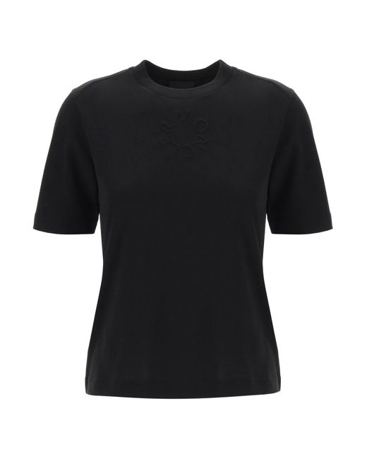 Moncler Black Embossed Logo T Shirt