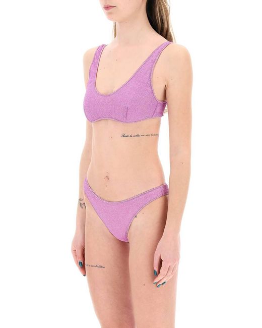 Bikini set con luminoso di Oseree in Purple