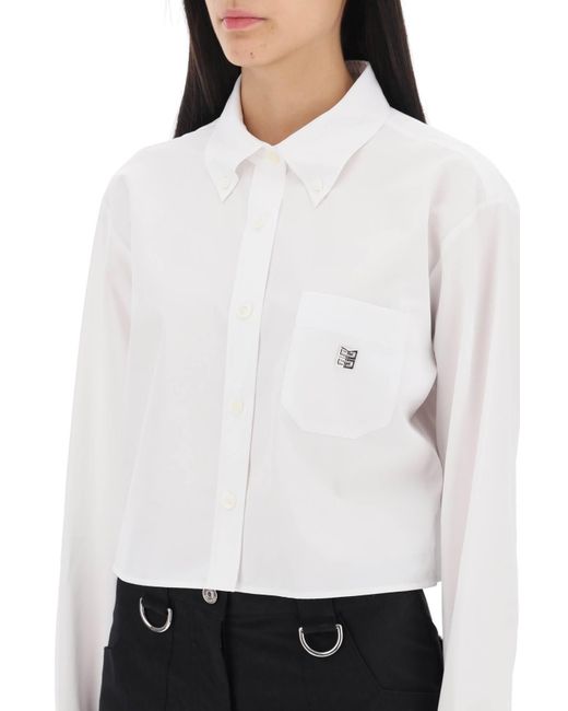 Camicia 4G Cropped di Givenchy in White
