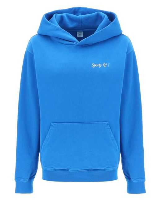 Sporty & Rich Blue Hoodie With Hwcny Print