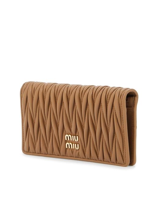 Miu Miu Brown Large Matelassã Nappa