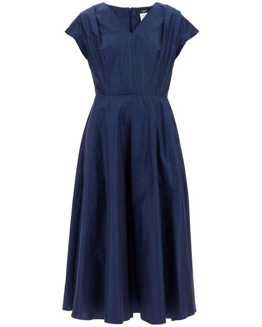 Weekend by Maxmara Blue Midi Taffeta Dress