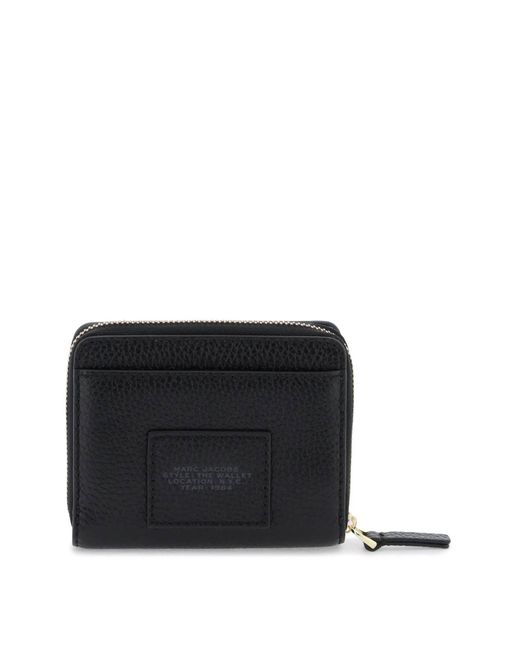 Portafoglio The Leather Mini Compact Wallet di Marc Jacobs in Black