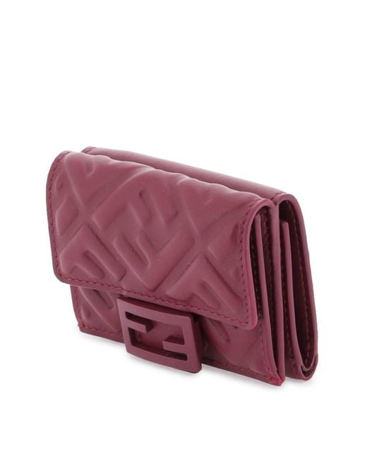 Fendi Purple Micro Wallet Baguette