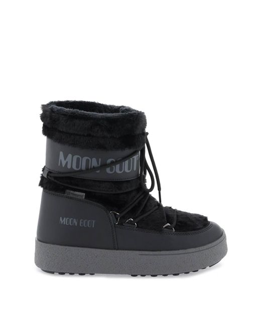 Moon Boot Black Ltrack Tube Apres Ski Boots