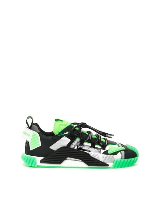 Dolce & Gabbana Green Ns1 Sneakers In Mixed Materials for men