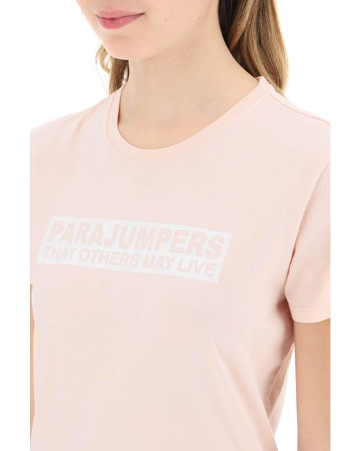 Parajumpers Box Slim Fit Cotton T-shirt in Pink | Lyst Australia
