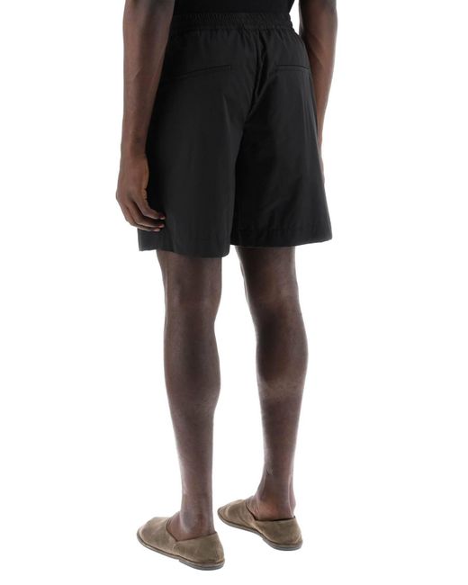 The Row Black "Gerhardt Technical Fabric Bermuda Shorts for men