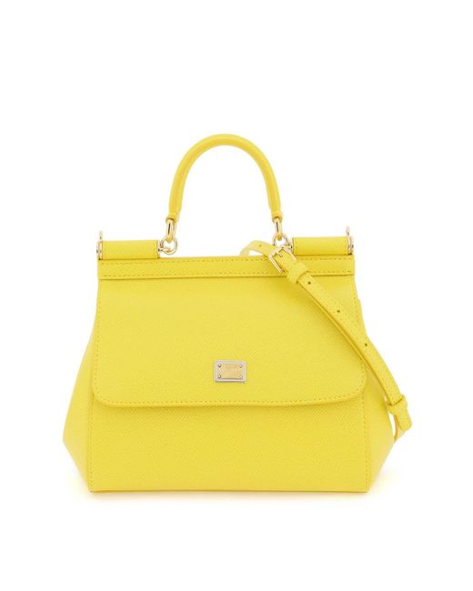 Dolce & Gabbana Yellow Small 'sicily' Bag
