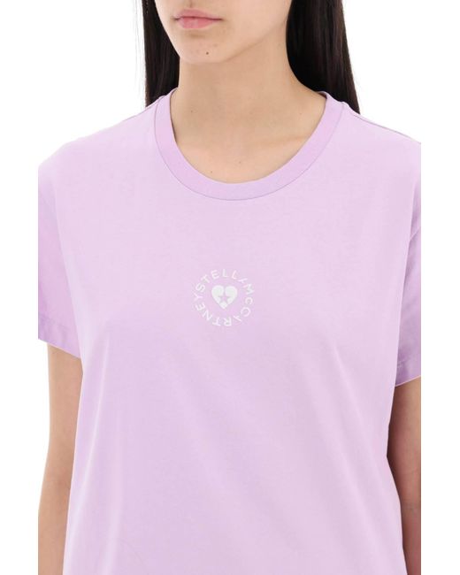Stella McCartney Pink Iconic Mini Heart T-Shirt