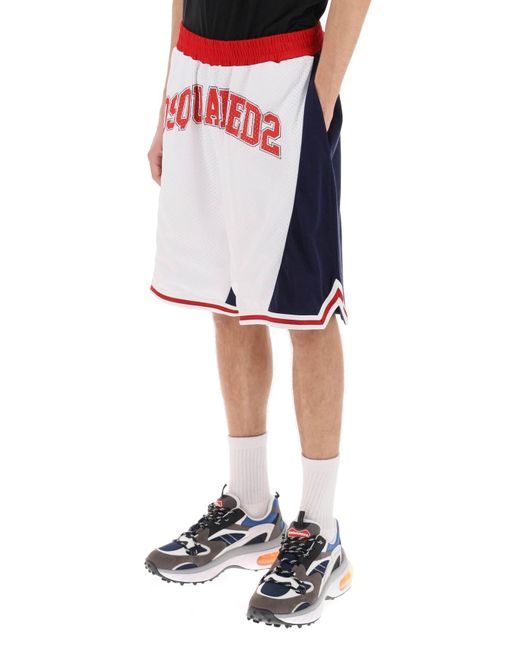 DSquared Color Block Sweatshorts for Men Lyst UK