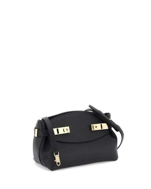 Ferragamo Black Small Hug Bag With Removable Strap