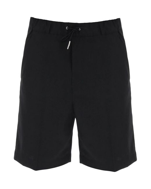 OAMC Black Shorts With Elasticated Waistband for men