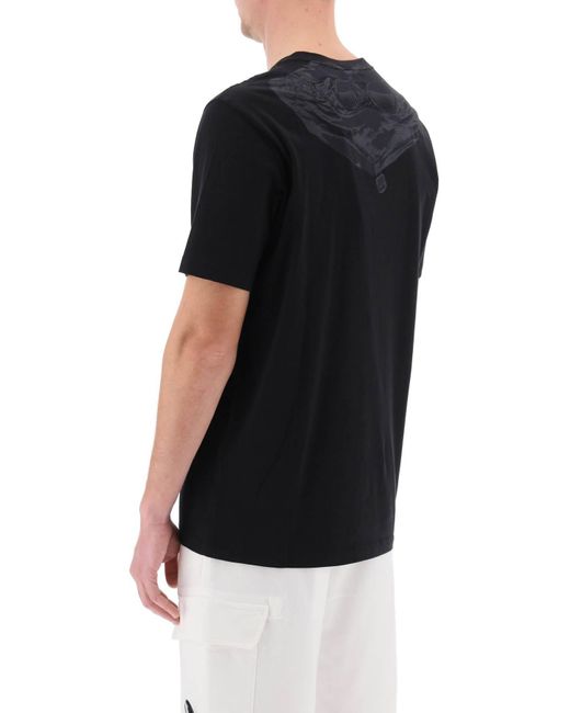 C P Company Black Goggle Print T-Shirt for men