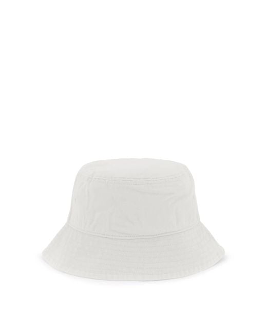 Cappello Bucket In Twill di Y-3 in White da Uomo