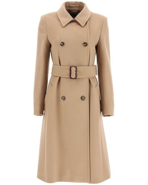 Weekend by Maxmara Natural 'afide' Double-breasted Wool Coat