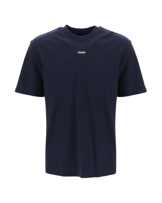 HUGO Blue Dapolino Crew-Neck T-Shirt for men