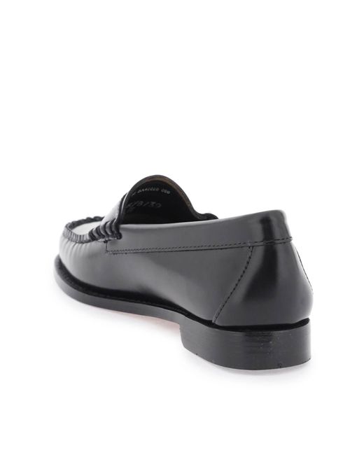 G.H.BASS Black 'weejuns' Penny Loafers