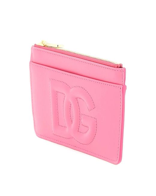 Dolce & Gabbana Pink Logoed Card Holder