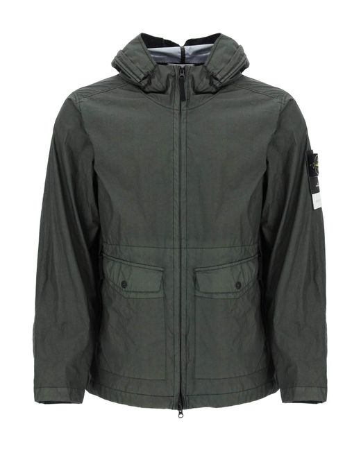 Stone Island Black Membrana 3L Tc Hooded Jacket for men